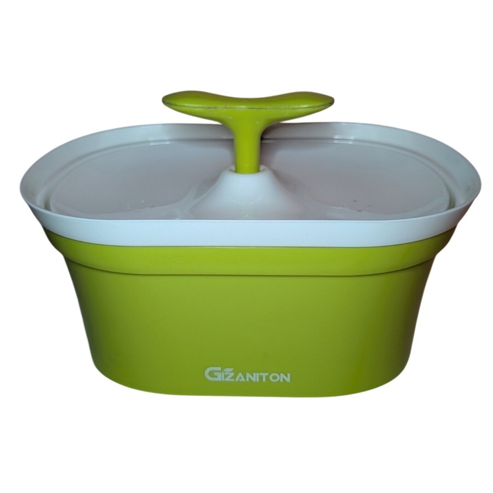 GiZANITON Pet Water Fountain Cat Dog 2.8L Lime Green White Automatic Dispenser